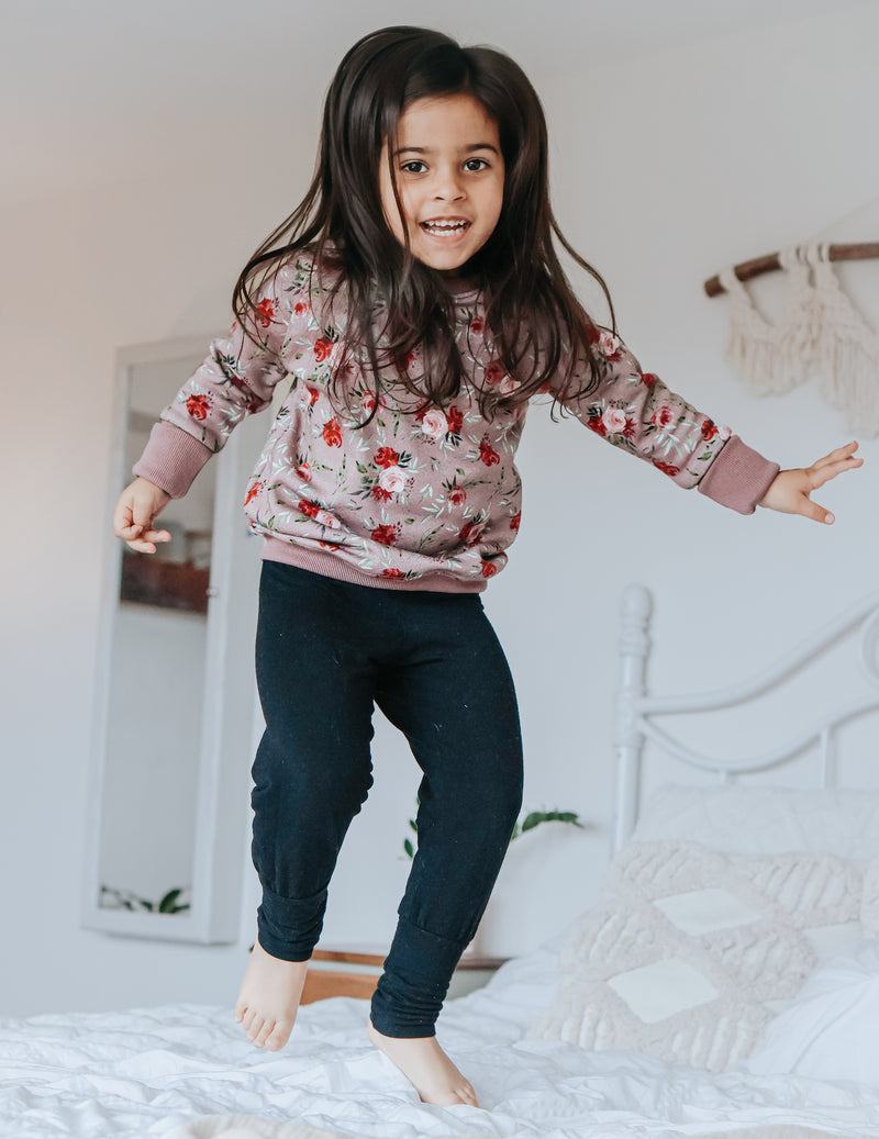 Floral Cozy Grow with Me Crewneck