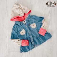 Upcycled Shacket 18m-4T Cream Floral