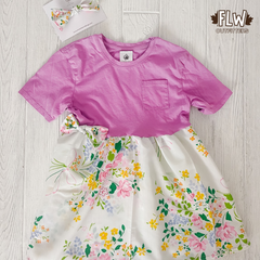 Upcycled Dress 4T-7Y Spring Floral