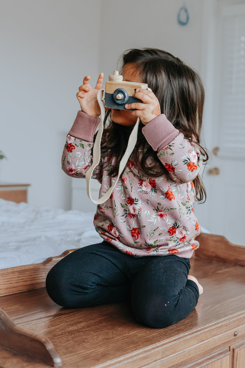 Floral Cozy Grow with Me Crewneck