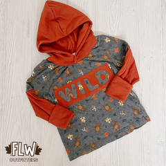 Upcycled Hoodie 18m-4T Wild Woodland Friends