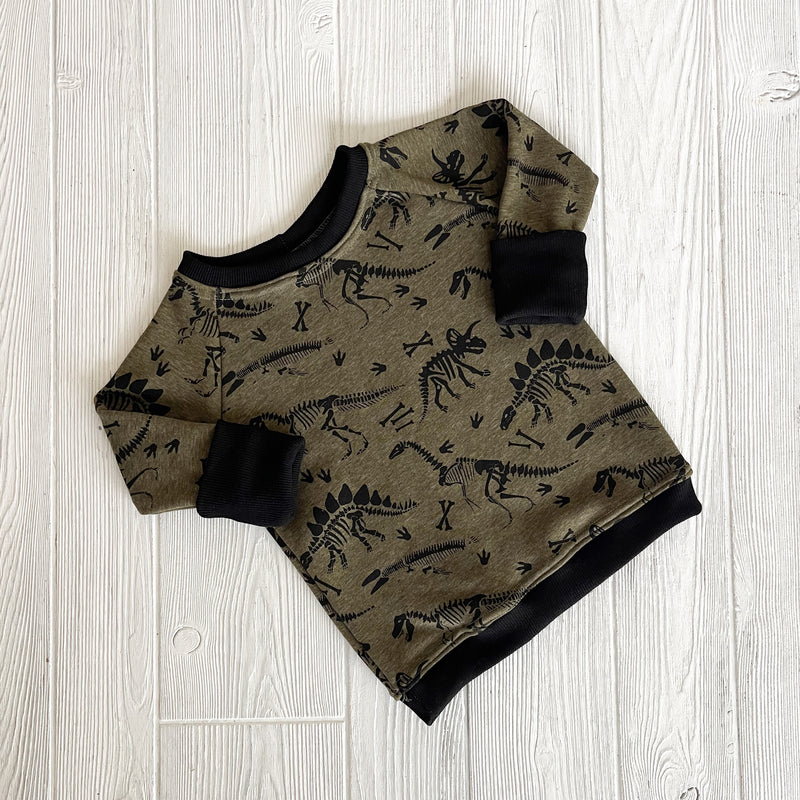 Dino Cozy Grow with Me Crewneck