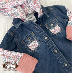 Upcycled Shacket 3m-18m Ditsy Floral