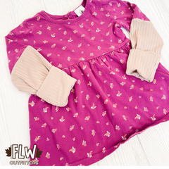 Upcycled Peplum 18m-4T Pink Floral