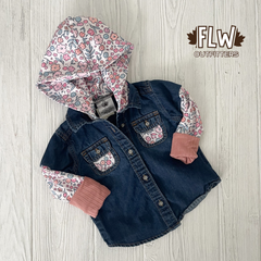 Upcycled Shacket 3m-18m Ditsy Floral