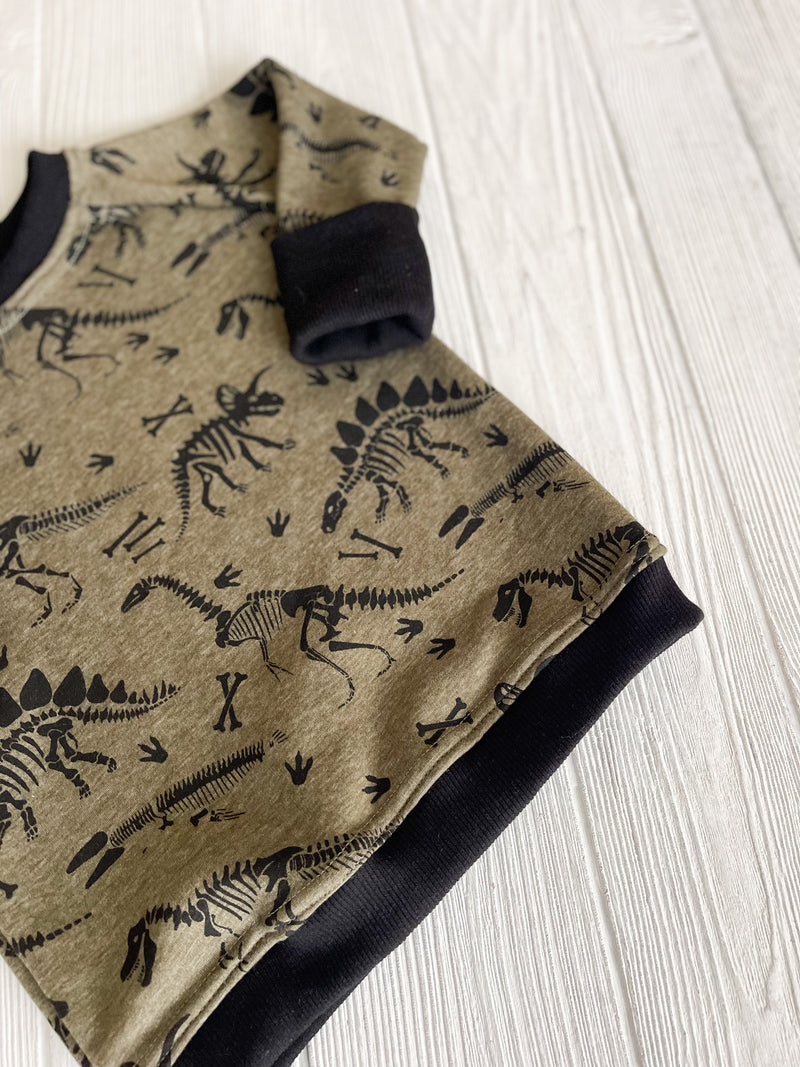 Dino Cozy Grow with Me Crewneck