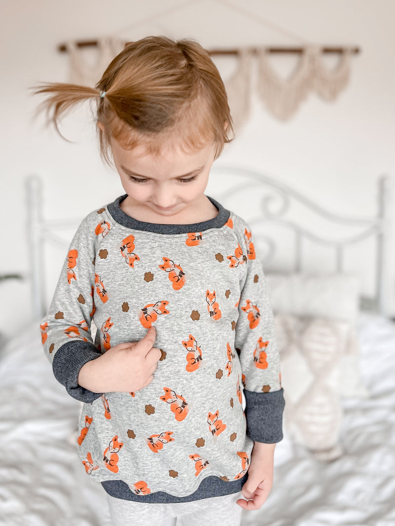 Fox Cozy Grow with Me Crewneck