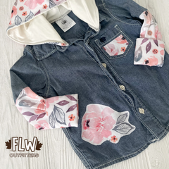 Upcycled Shacket 3m-18m Spring Blooms