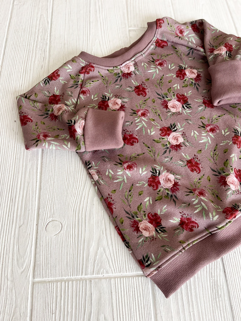 Floral Cozy Grow with Me Crewneck