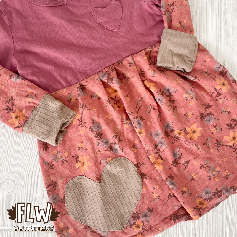 Upcycled Dress 18m-4T Pink Floral