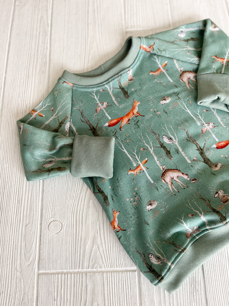 Forest Cozy Grow with Me Crewneck