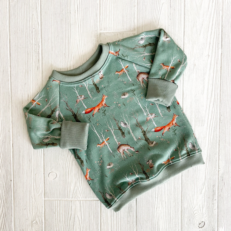 Forest Cozy Grow with Me Crewneck