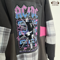 Upcycled Adult Crewneck Size Lg ACDC