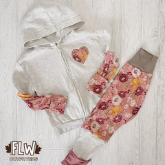 Upcycled Lounge Set Rose Floral 4T-7Y